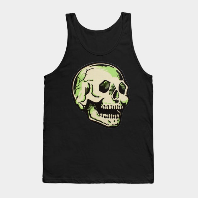 Vintage Skull Halloween Tank Top by Pop Fan Shop